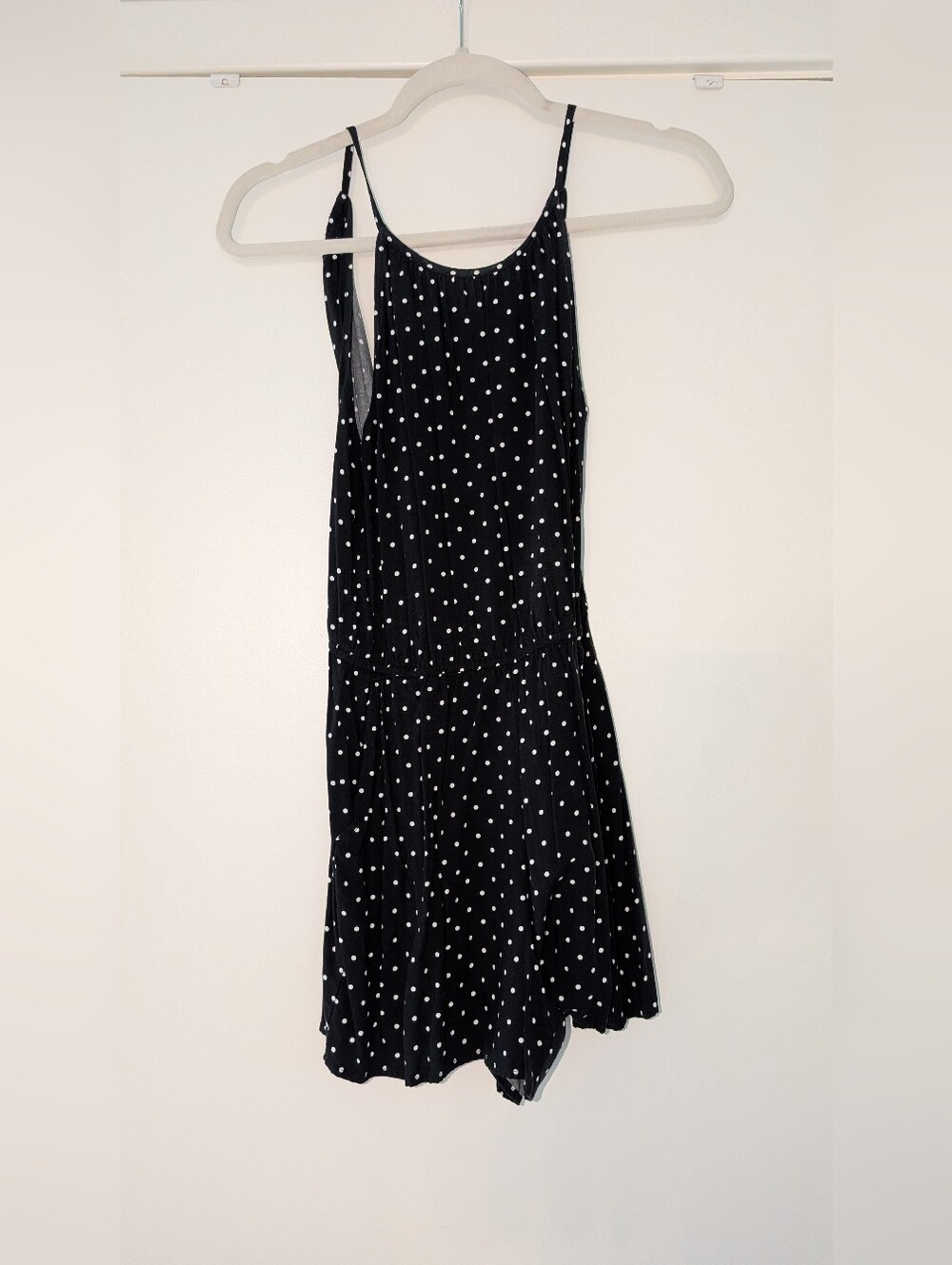 Old Navy Black and White Polka Dot Romper